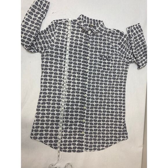 Hedgehog Twee Print Button Down Shirt 100% Cotton Sonoma - Size Large Women - Picture 3 of 9